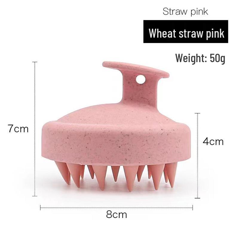 Round Silicone Scalp Shampoo & Massage Brush - Anti-itch Meridian Dredging Comb for Scalp & Pet Cleaning