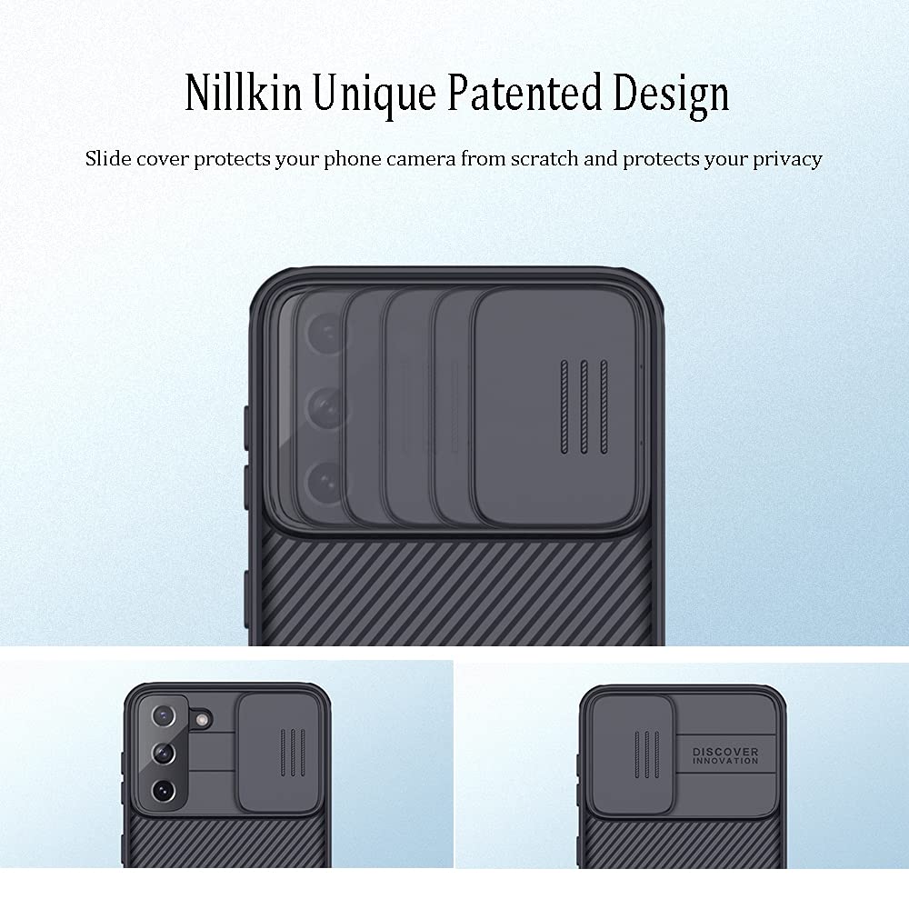

Чехол для Samsung Galaxy S21 Plus 5G, Чехол Nillkin Camshield Pro с защитой камеры, Сдвижная крышка для объектива, Ударопрочный 215 чёрный