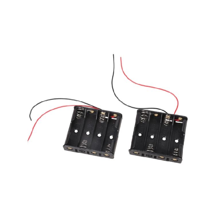 2PcsPortable 2A Battery Holder Organiser Case Plastic Enclosure Secure Wire Link for Home Office and Hobbyists