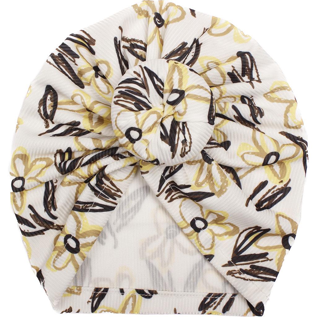 2023 Floral Print Baby Indian Pullover Headscarf Hat for Children