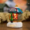 Christmas micro landscape mini luminous small house tabletop ornament Christmas tree ornament children's small gift