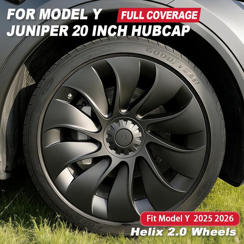 4PCS 20 Inch Hubcaps For Tesla Model Y Juniper Performance Replacement Wheel Cover AWD Full Rim Car Accessories Hub Caps 2025+