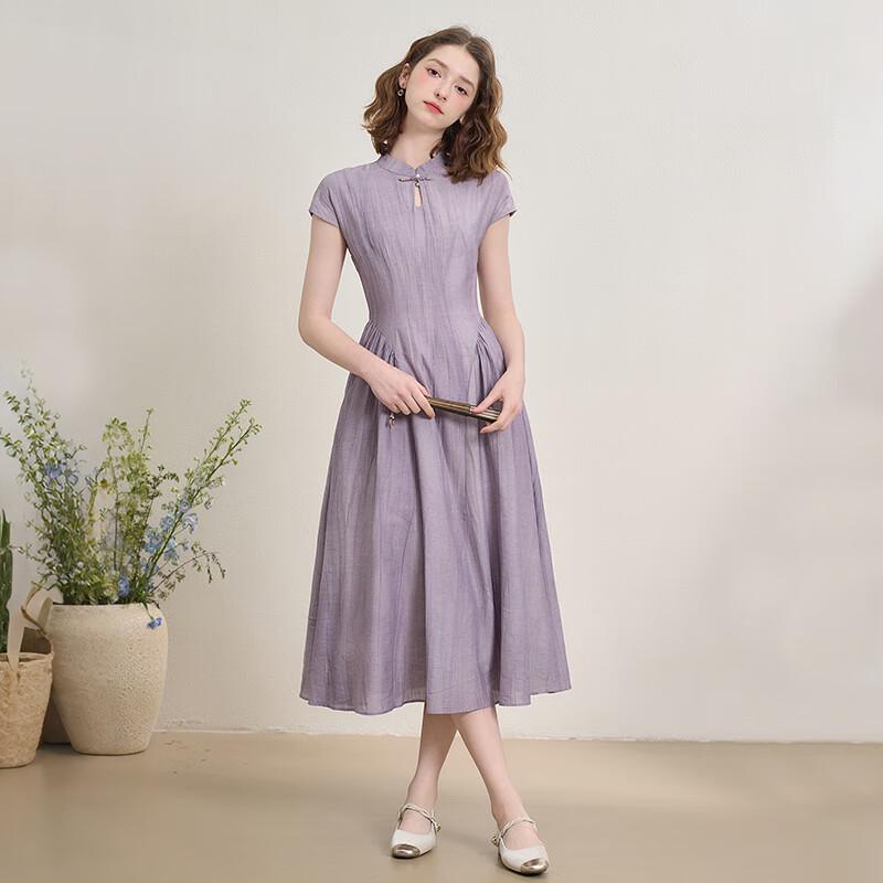 Xiyu Women's New Chinese Style Tie-Dye Long Dress