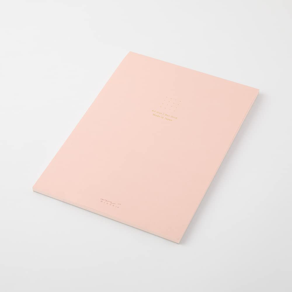 DESIGNPHIL MIDORI Paper Color Dot 15338006 Pad, Grid, Pink, A5,