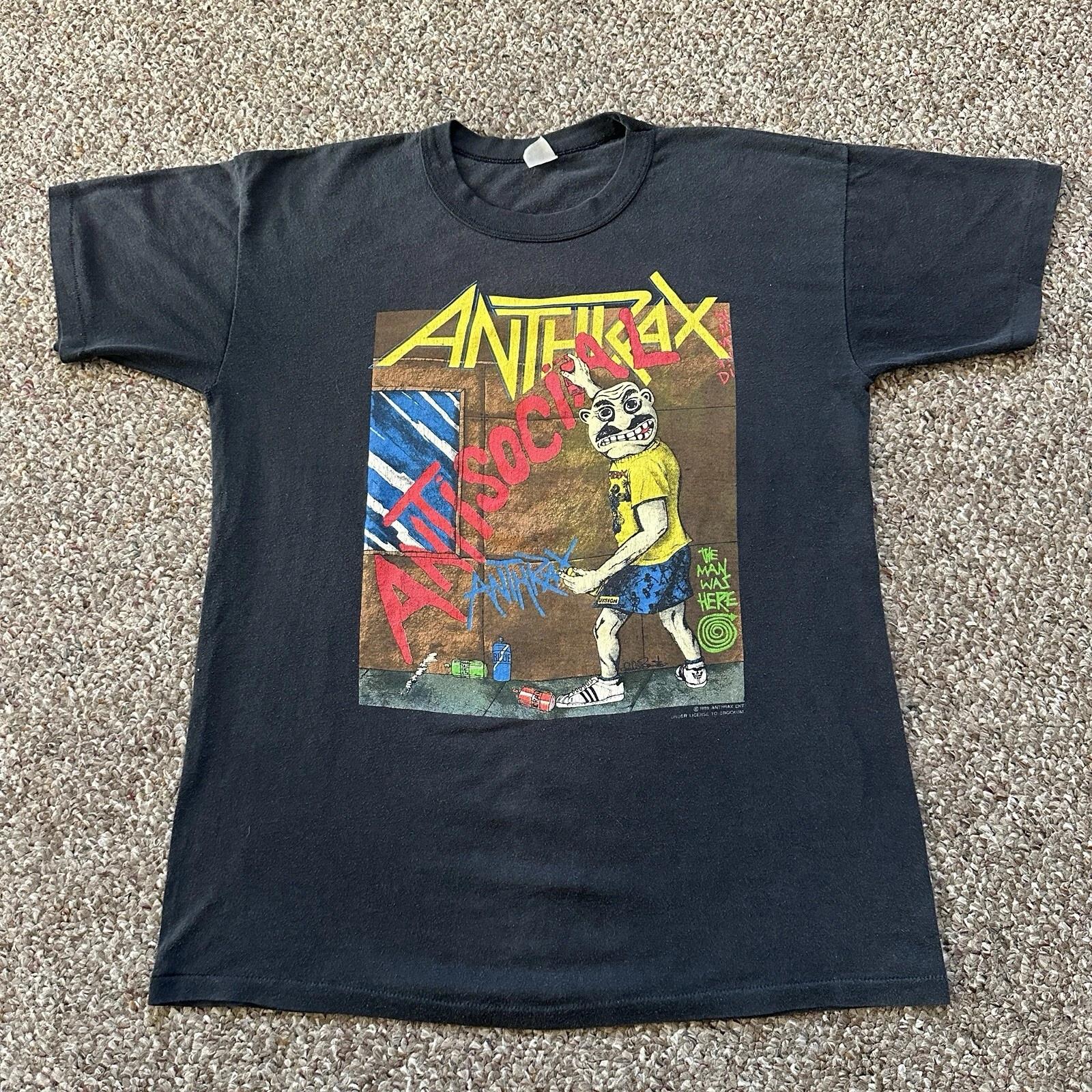 Винтажная футболка Anthrax Antisocial Usa Concert Tour S