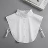 Fashion White Fake Collar Women Detachable Collars Black Woman False Collar Lace Removable Half Shirts Tie Top Collars Decor