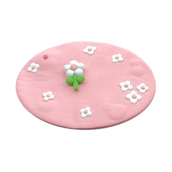

Cartoon Flower Car Coaster Heat-Resistant Washable Cup Mat for Vehicle Interior Cute Dashboard Decor for Cup Holders School Office розовый