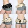 Round Eyelet Pockets Waist Strap Vintage Pu Leather Belt Trouser Decorative Waistband  Hiking