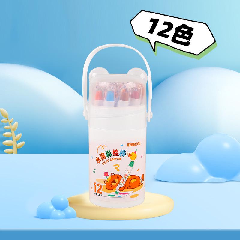 

Набор масляной пастели из 48 цветов с водорастворимым вращающимся стержнем для детей - Яркие мелки и студенческие кисти для граффити-живописи Watercolor sticks