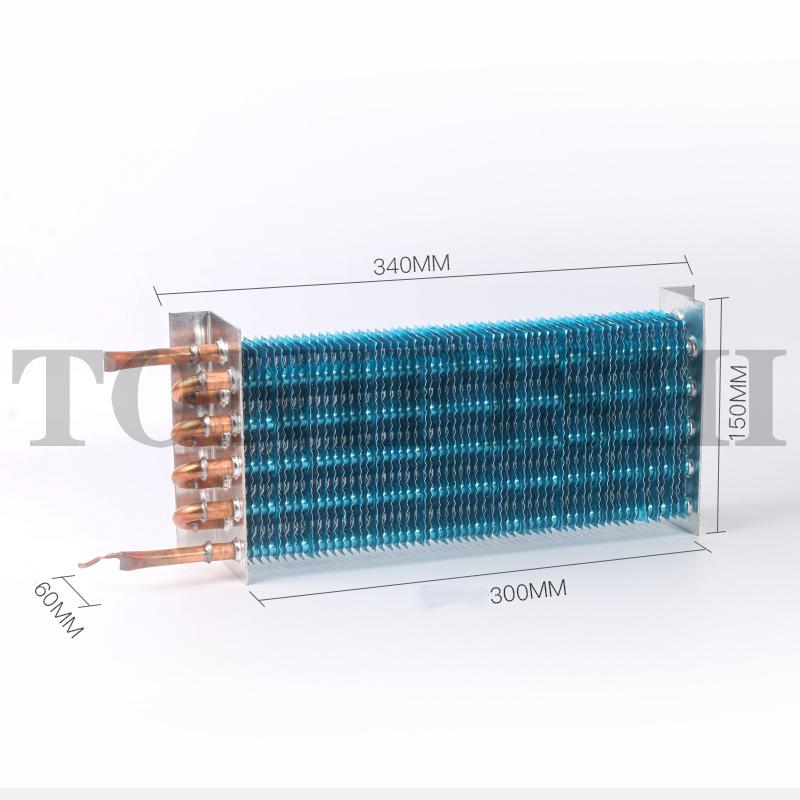 

340*60*150mm Copper Tube Aluminum Fin Evaporator Condenser Radiator Refrigerator Freezer Refrigeration Equipment 340x60x150mm