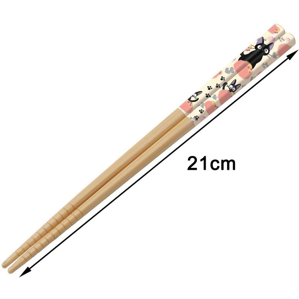 Skater Bamboo Chopsticks 21cm - Spirited Away Jiji Cat Rose Design Studio Ghibli ANT4