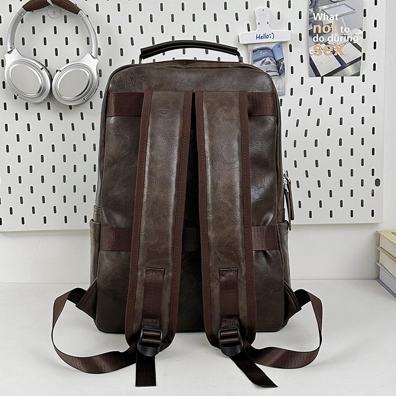 Schoolbag American retro style business large-capacity backpack 1011 new multi-pocket class schoolbag commuter computer backpack