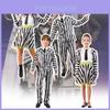 Striped Clown Costume For Adults And Kids Perfect For Halloween Stage Performance