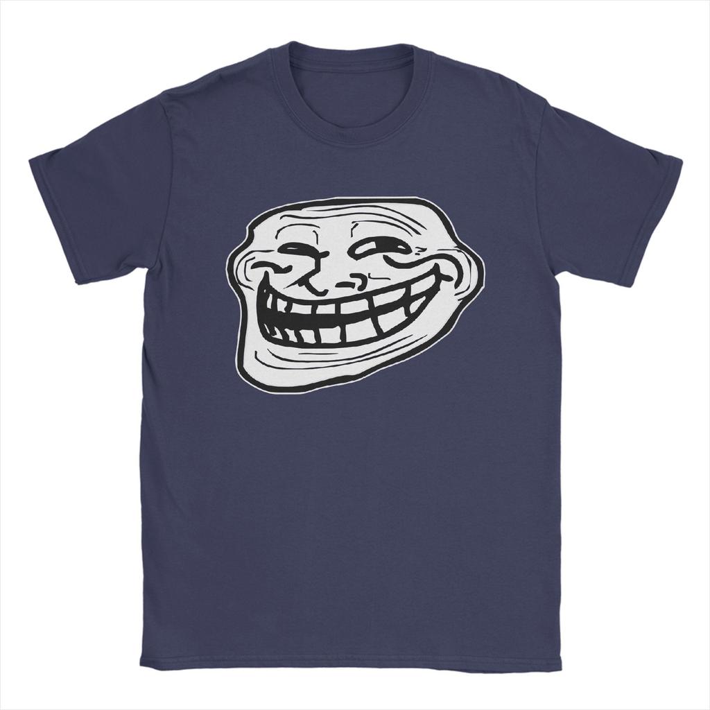 Creative Troll Face Memes Funny T-Shirt for Men Round Neck 100% Cotton T Shirt Comic Humor Short Sleeve Tees Printed Clothing