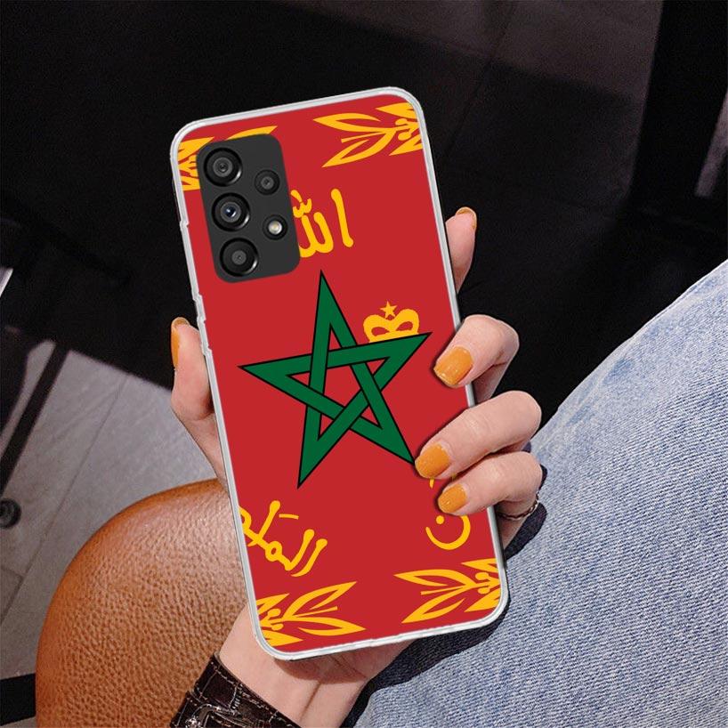 Morocco Flag Phnoe Case for Samsung Galaxy A17 A37 A57 A16 A26 A36 A56 A15 A14 A13 A55 A54 A53 A35 A34 A33 A25 A24 A23 A52 Galax