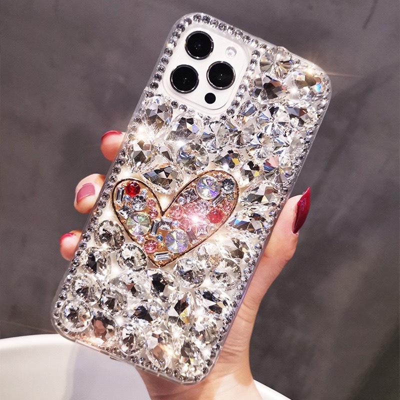 iPhone16Pro mobile phone case is suitable for 16 love xsmax rhinestone XR hemming 7plus soft SE2/6 temperament