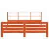 Solid Wood Bed without Mattress Wax Brown 200x200 cm Pine Wood