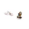 Resin Swan Sculptures Acrylic Desktop Decor Unique Cake Topper Tabletop Ornament Home Couple Bird