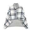 140*100cm Warm Flannel Blanket Shawl Thicken Wearable Scarf Women Retro Stripe Warm Shawl  Winter
