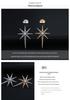 Unisex Zircon-Inlaid Eight-Pointed Star Cross Lapel Pin Corsage