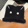 Crochet Cats Ear Hat for Women and Girl Popular Knitted Beanies Hat Soft Pullover Hat for Casual Outdoor Sport Headpiece