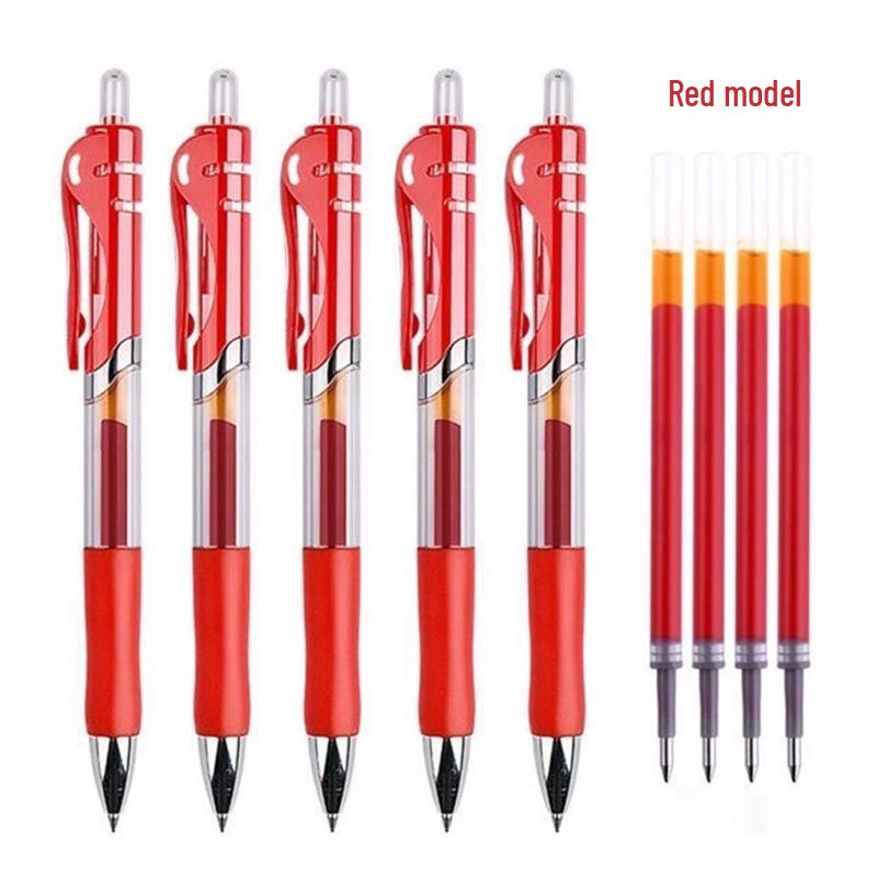 K35 Click-Action Ballpoint Pen - Red/Black/Blue, Bullet Tip, Carbon Fiber, for Office & Students