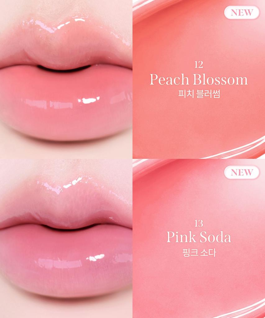[2-Pack] Dew Stain Sheer Lip Gloss 13 Colors (+Free Lip Pencil)