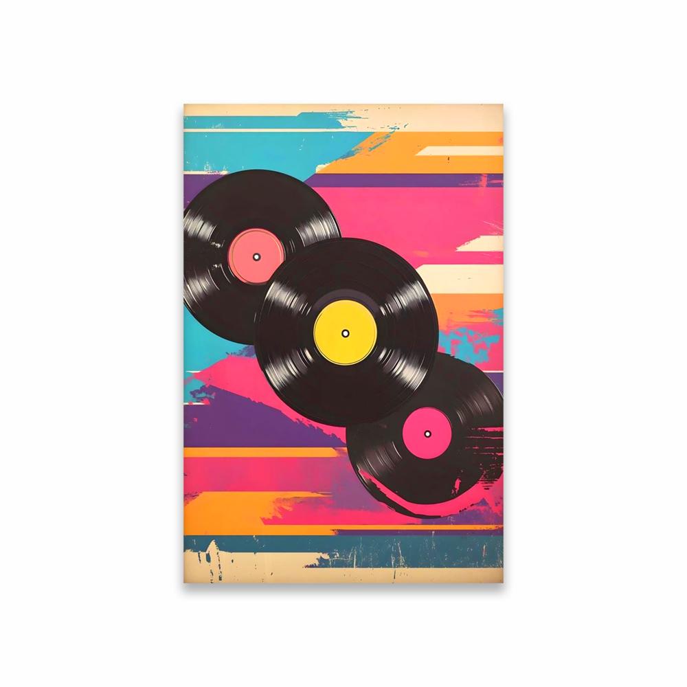 Vintage Record Eclectic Wall Art Poster Retro Music Print Poster Bedroom Wall Art Canvas Painting Reading Room Decor