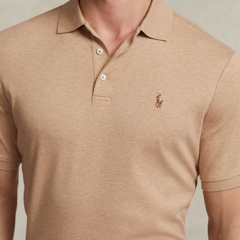 Polo Ralph Lauren Solid Color Logo Embroidered Short Sleeve Polo Shirt Men Tops Brown MNPOKNI1N822777-260