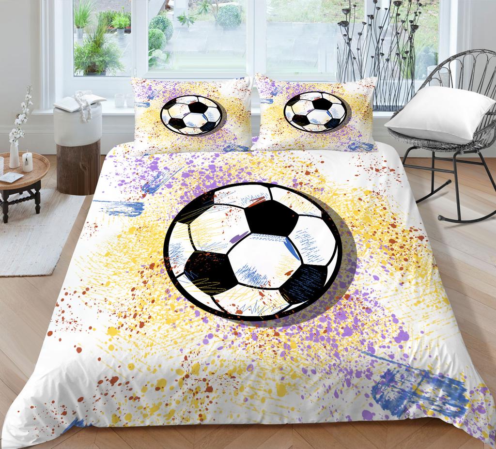3D Football Bedding Set For Children,Duvet Cover,Duvet Cover,Single,Double,Sports Boy,Home Textile,Nordic Covers For Bed,Full