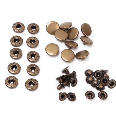 10 Stück 15mm Metall Druckknopf Druckknopf Verschluss Kleiderzubehör #1