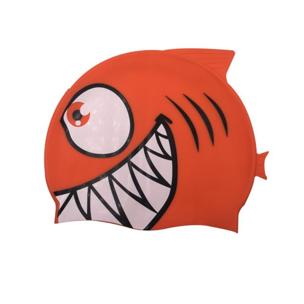 Waterproof Swimming Equipment Silicone Children's Pool Cap Cute Swimming Cap