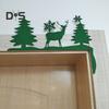 Christmas Door Topper Holiday Home Decor Felt Santa Snowman Reindeer Door Corner Frame Sign DIY Craft for Window Wall