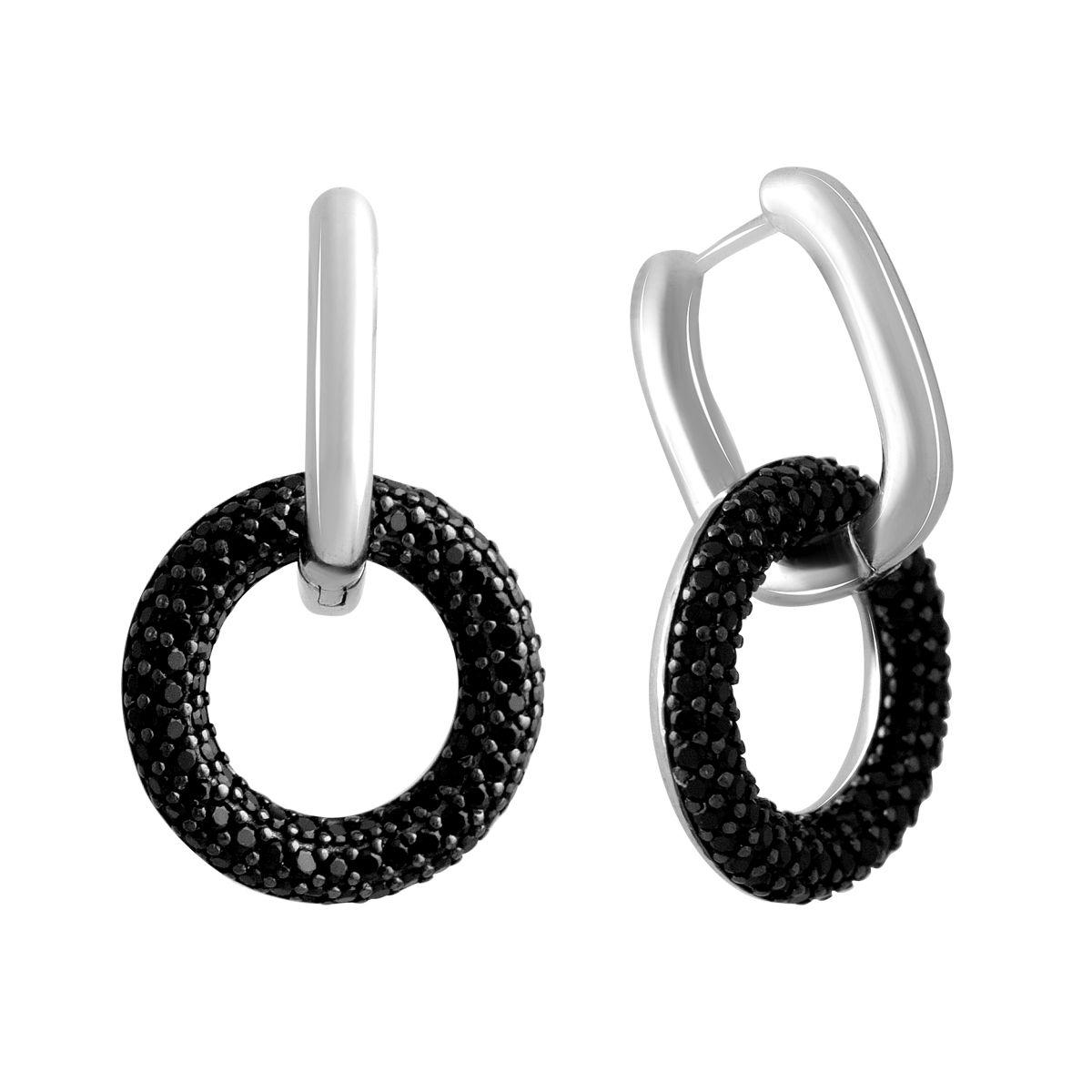 

Срібні сережки з фіанітами (60001428) білий