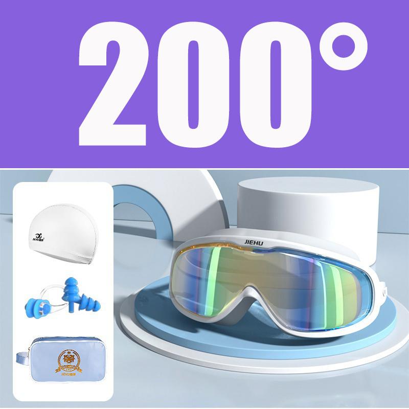 Myopie-Verschreibung -1,5 ~ -8,0 Grad Wasserdichte Anti-Beschlag-Silikon-Schwimmbrille mit Ohrstöpseln