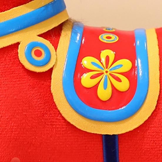 2026 Year of The Horse Plush Doll National Style Embroidery Fabric Desktop Ornament Auspicious Blessings Zodiac Horse Theme Festival Gift