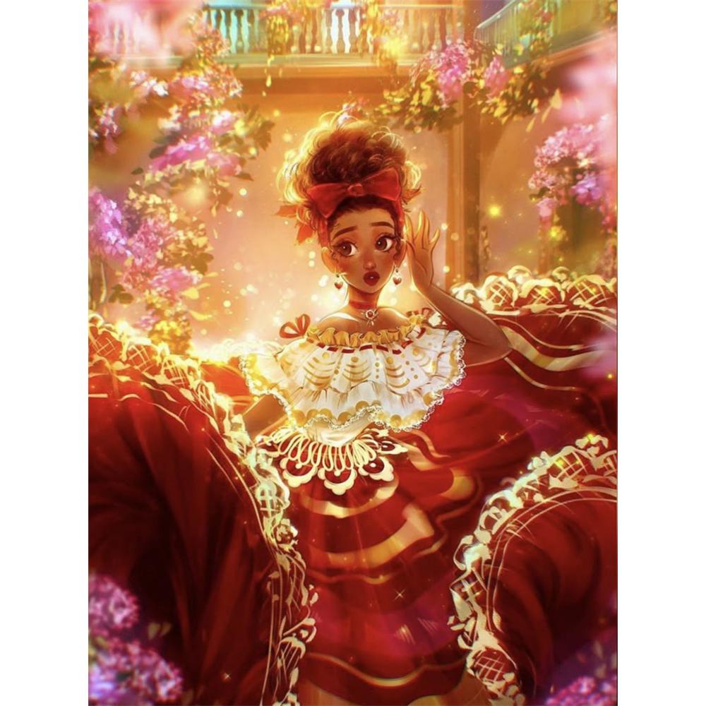 

Disney Diamond Painting Elena of Avalo Illustration Cute Cartoon Cross Stitch Set Creative Sewing Mosaic 5D DIY Home Decor Round 20x30cm