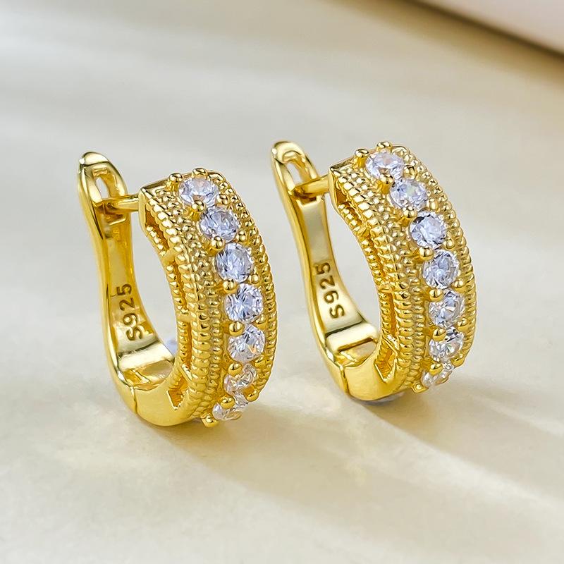 

Серьги Lulu Tong из стерлингового серебра S925 в стиле ретро, с французским полым дизайном - Роскошный, высококлассный придворный стиль с элегантным шармом 925 Silver