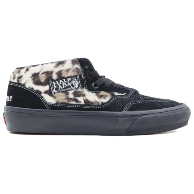 Supreme X Vans Half Cab Comfortable Versatile Low-Top Skate Shoes Unisex Sneakers Black VNOA5KYABMA