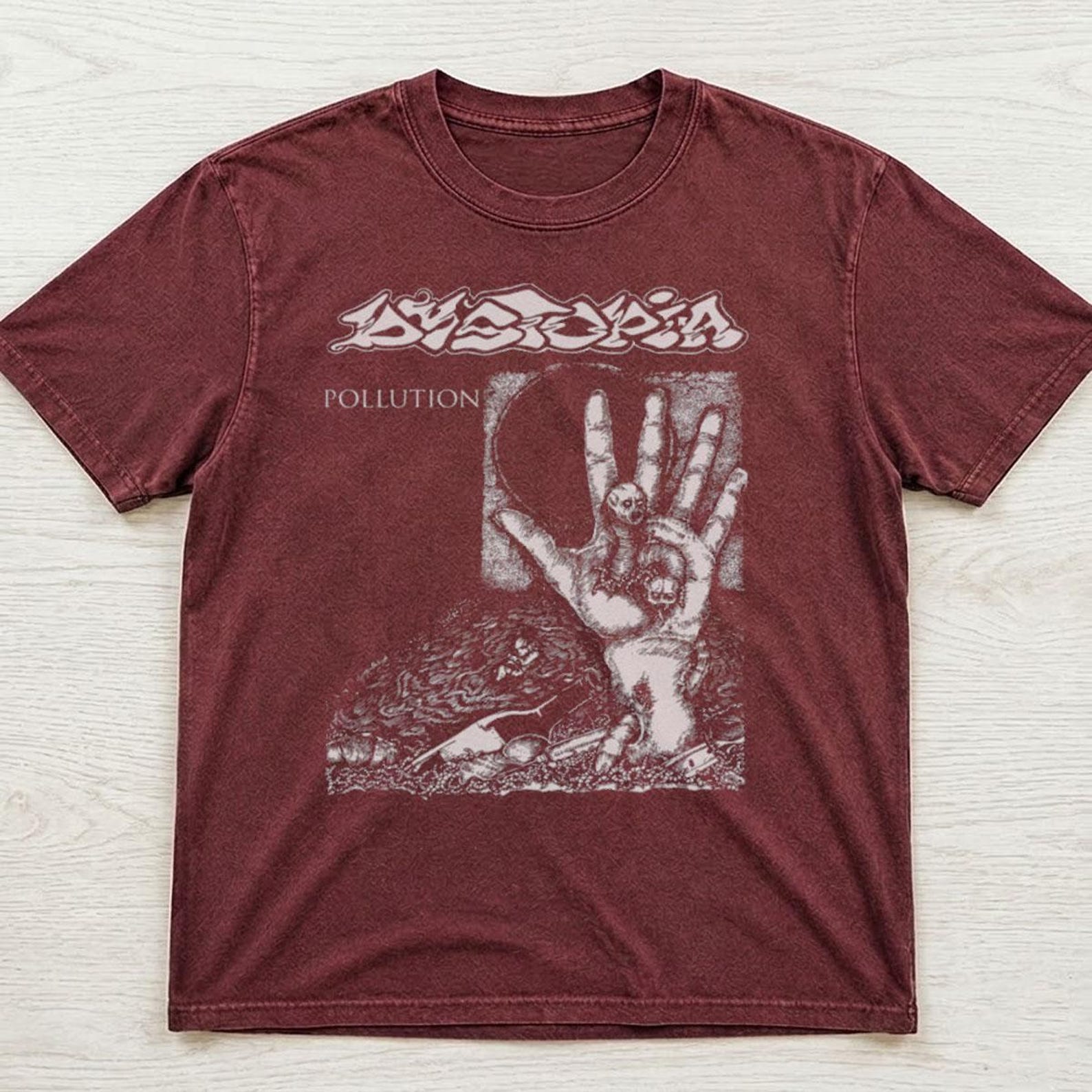 Dystopia Pollution Graphic Tee, Unisex Heavy Cotton Shirt,Comfort Colors shirt S