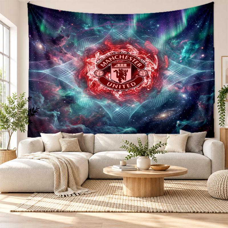 Manchester United Wall Tapestry, Soft Fabric Wall Hanging, Decorative Backdrop For Bedroom Home Wall Art
