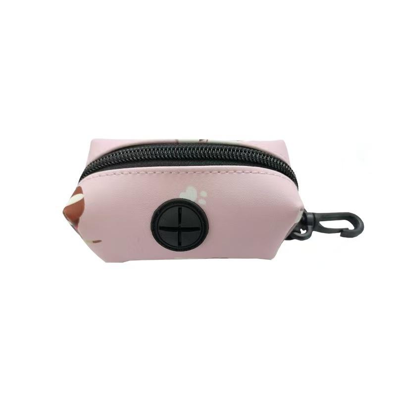 Supporto per sacchetti per escrementi di cani, guinzaglio, regolabile, mini, da viaggio, per la spazzatura, dispenser per sacchetti per escrementi di cani, strumenti per la pulizia degli animali domestici