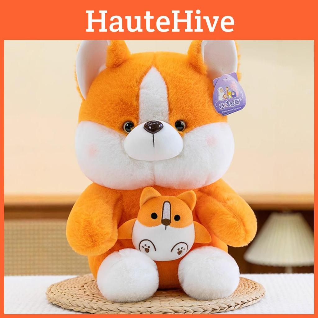 Toy Animal Plush Cartoon Fox Corgi Stuffed Doll Girl Children Birthday Gift