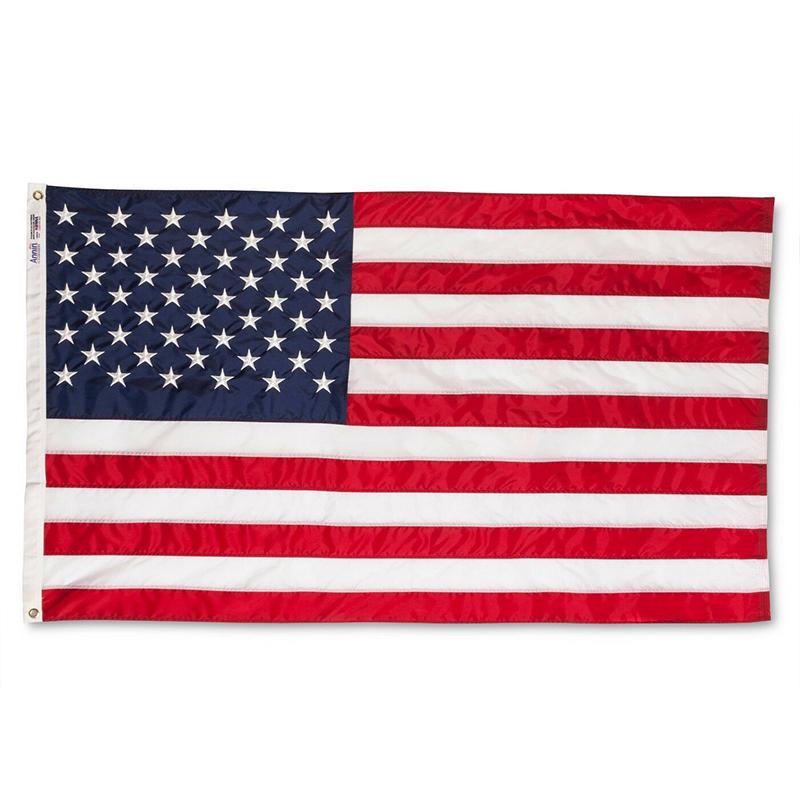 High Quality Double Sided Printed Polyester American Flag Grommets Fade Resistant USA Flags And Banners