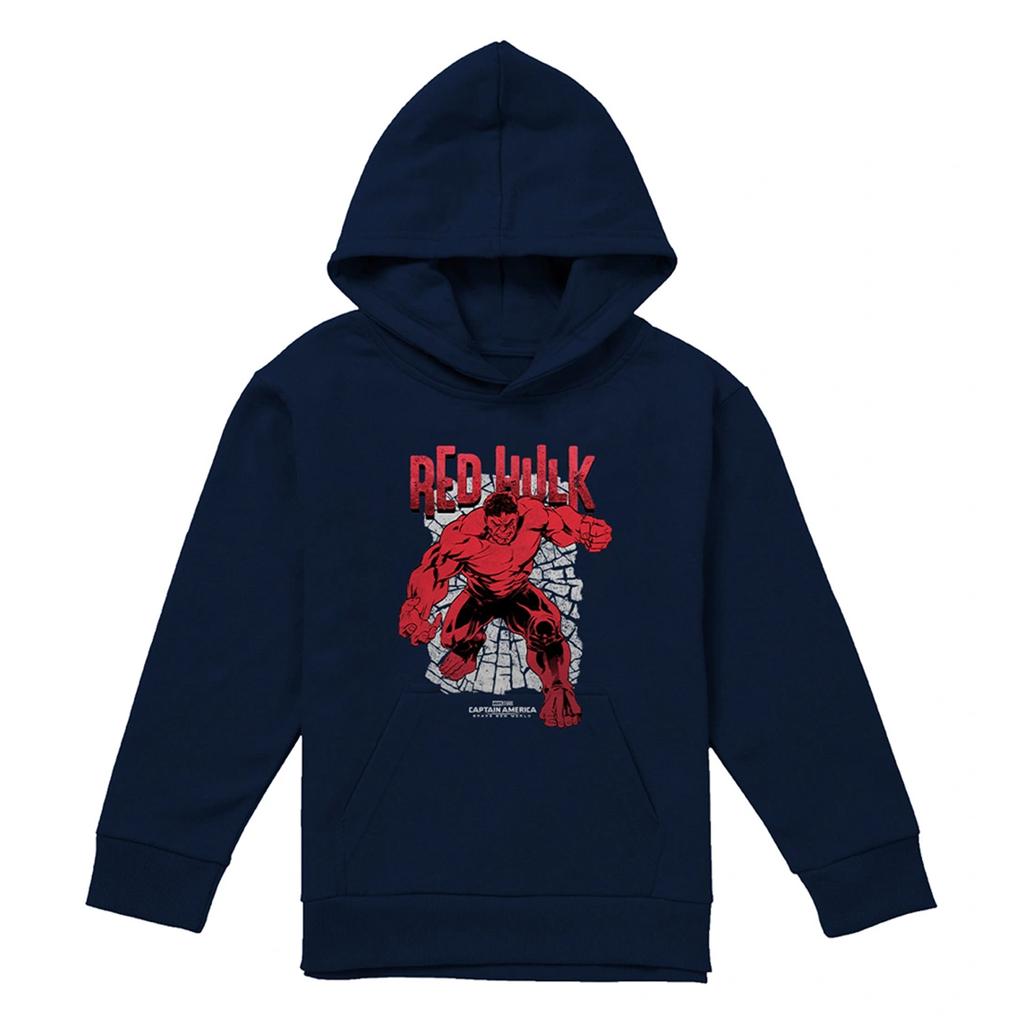 Marvel Childrens/Kids Red Hulk Cracked Pull Over Hoodie