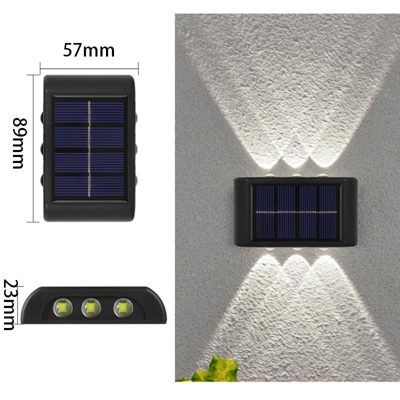 10/8/6 LED Solar Wall Lights Outdoor Waterproof Garden Light Courtyard Balcony Decorative Lighting Solar Powered Lamp Warm White