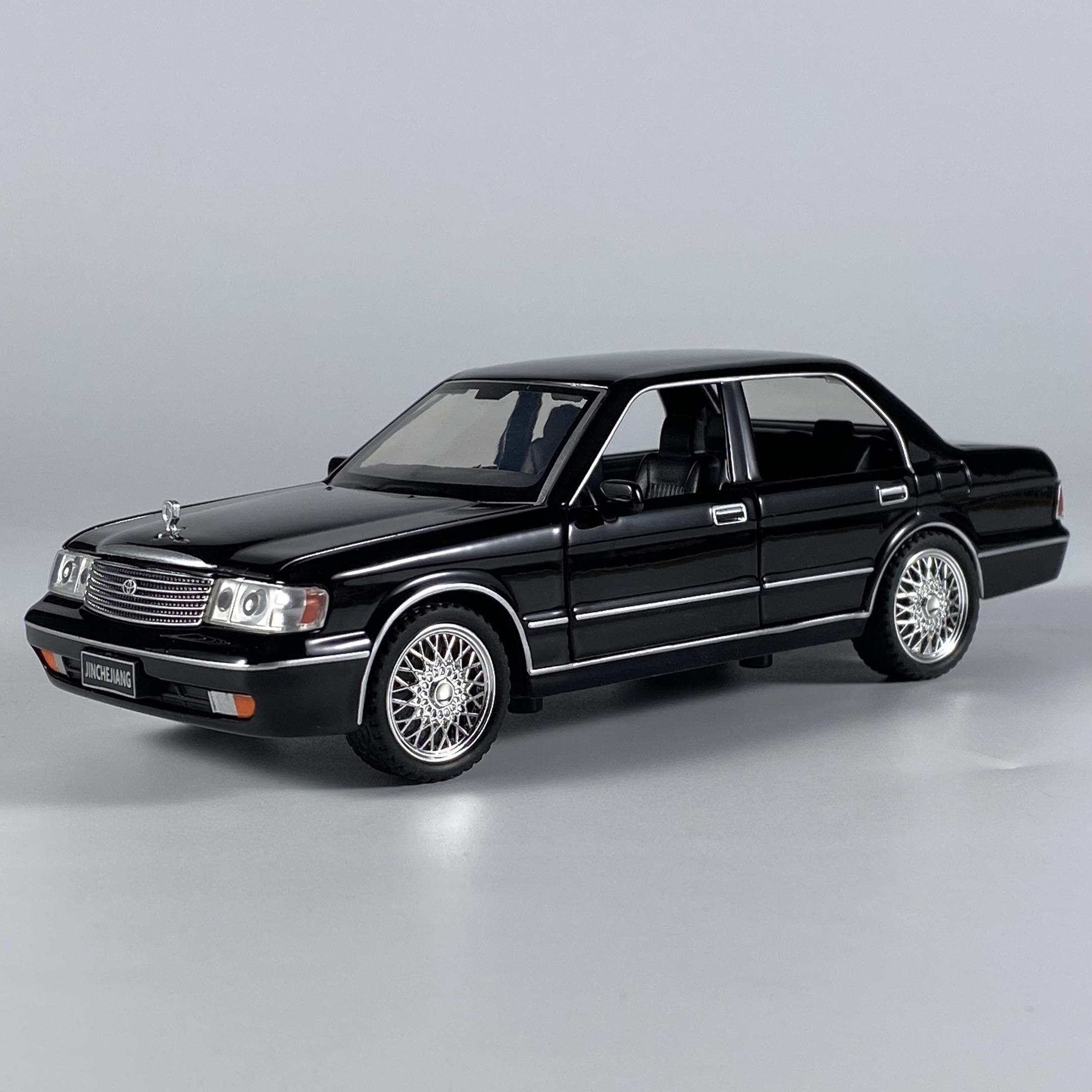 

1:32 Toyota Crown Royal Classic Vehicle Alloy Metal Diecast Model Car Sound Light Pull Back Decorations Collection Hobby Present чёрный