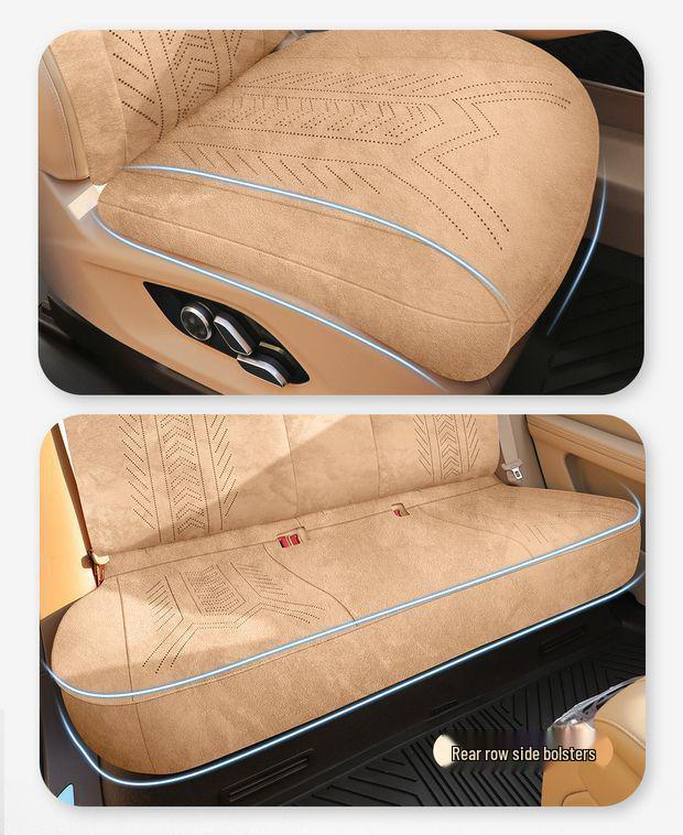AITO M5/M7/M8/M9 Car Seat Covers with Suede, Ventilated, Breathable Saddle Pad, Half-Wrap Cushion