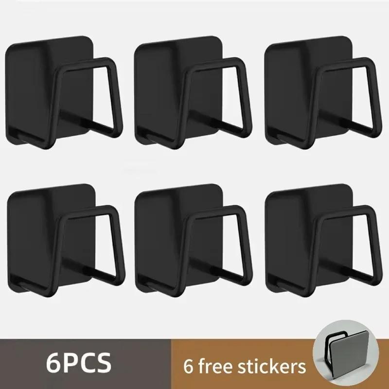 Multifunctional Kitchen Stainless Steel Sink Sponges Holder Self Adhesive Drain Drying Rack Kitchen Wall Hooks Accessories