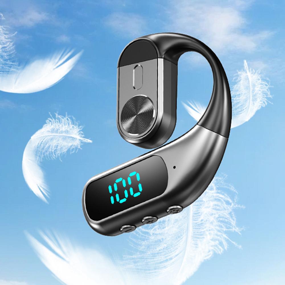 AI Language Translation Air Conduction Earphones IP54 Waterproof HiFi Sound Earbuds Open Ear Headphones for Travel and Business